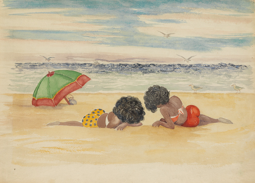 PALMER HAYDEN (1890 - 1973) At the Beach.